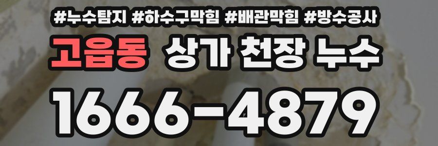 고읍동 상가 천장 누수