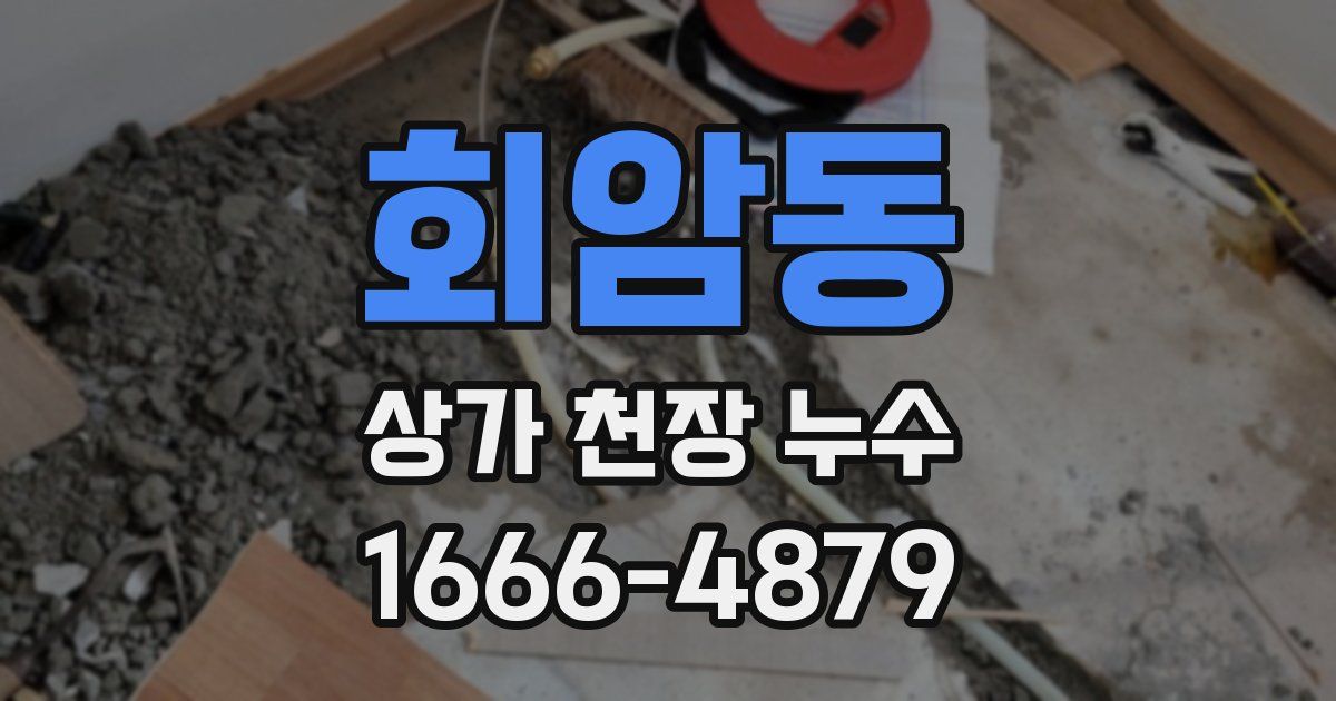 회암동 상가 천장 누수