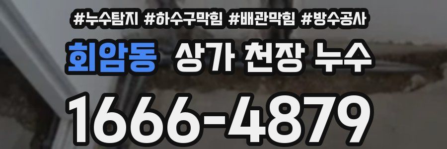 회암동 상가 천장 누수
