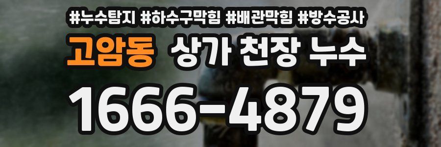 고암동 상가 천장 누수