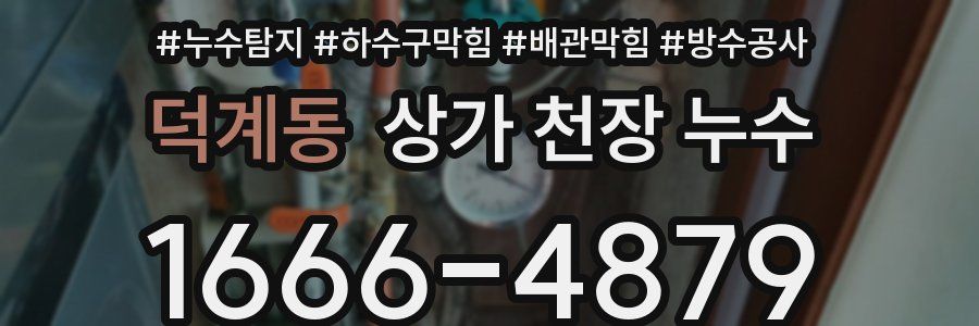 덕계동 상가 천장 누수
