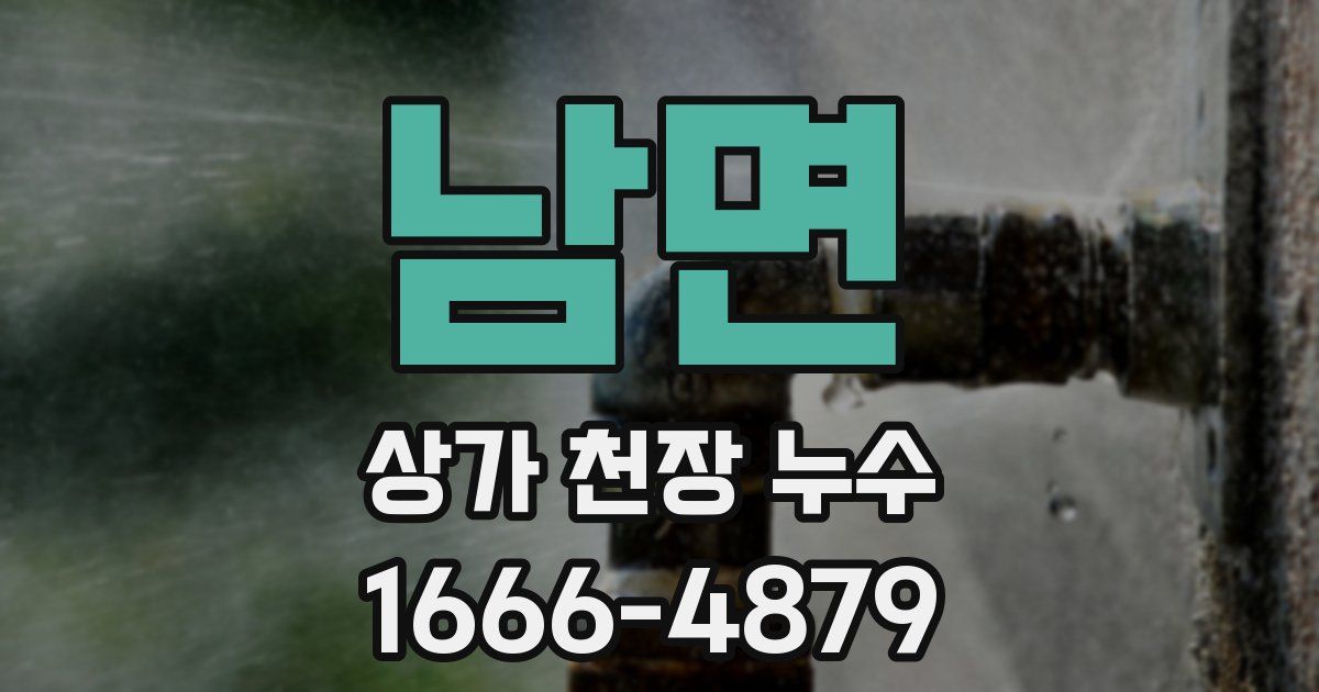 남면 상가 천장 누수