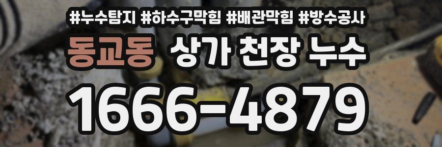 동교동 상가 천장 누수