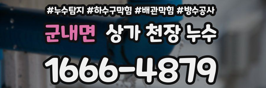 군내면 상가 천장 누수