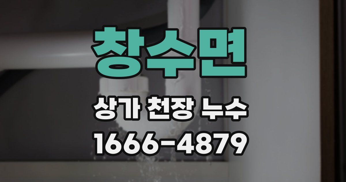 창수면 상가 천장 누수