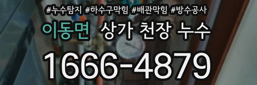이동면 상가 천장 누수