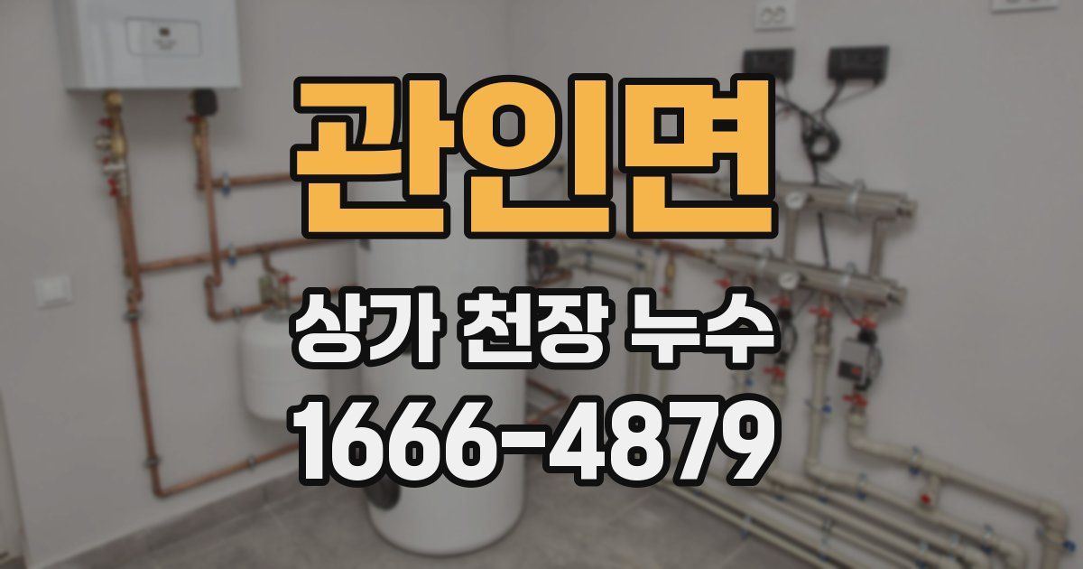 관인면 상가 천장 누수