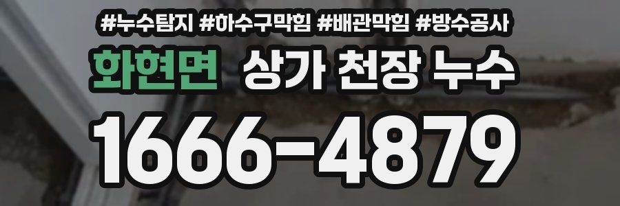 화현면 상가 천장 누수