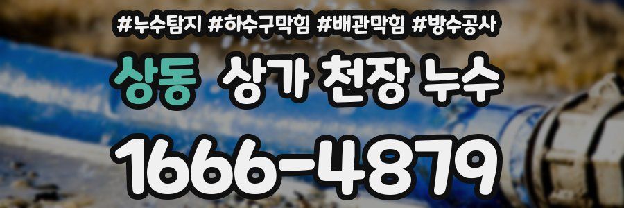상동 상가 천장 누수