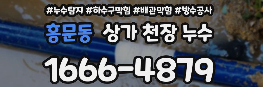 홍문동 상가 천장 누수