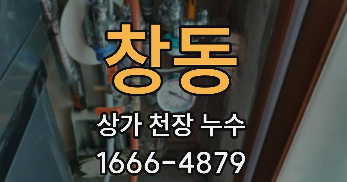 창동 상가 천장 누수