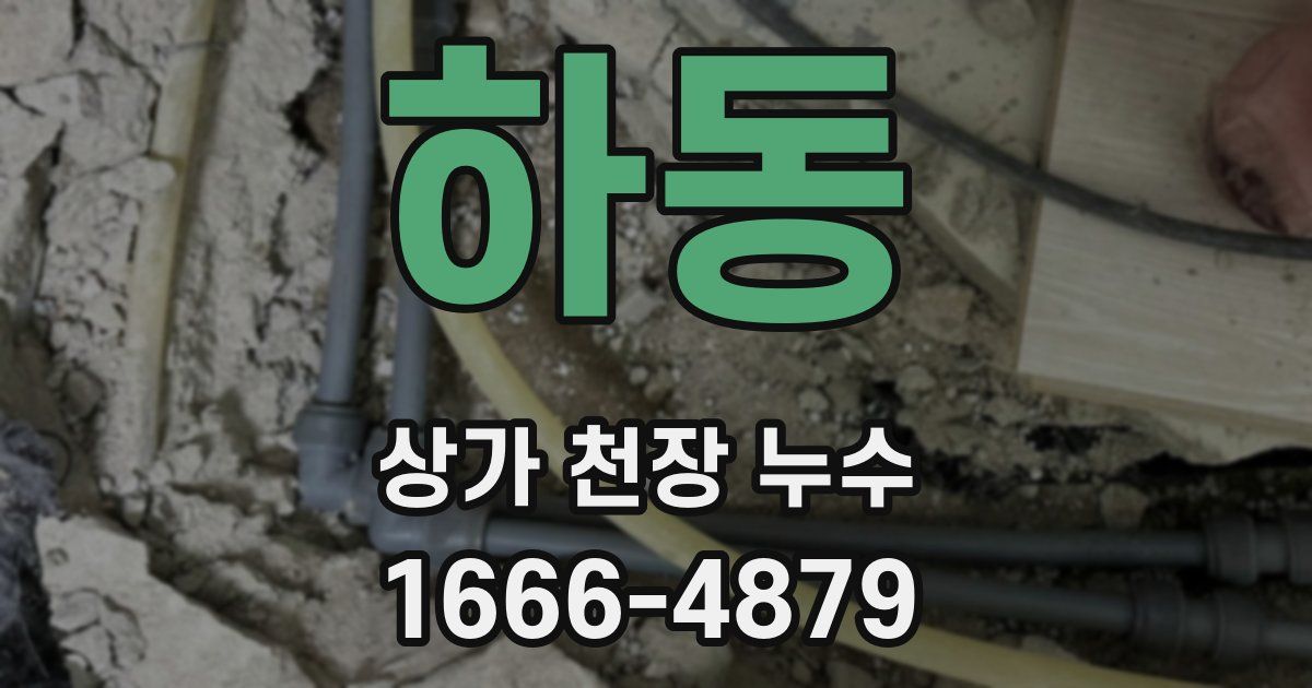 하동 상가 천장 누수