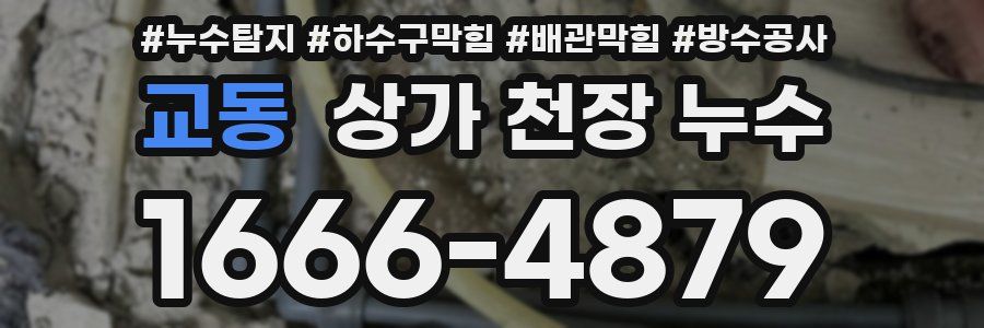 교동 상가 천장 누수