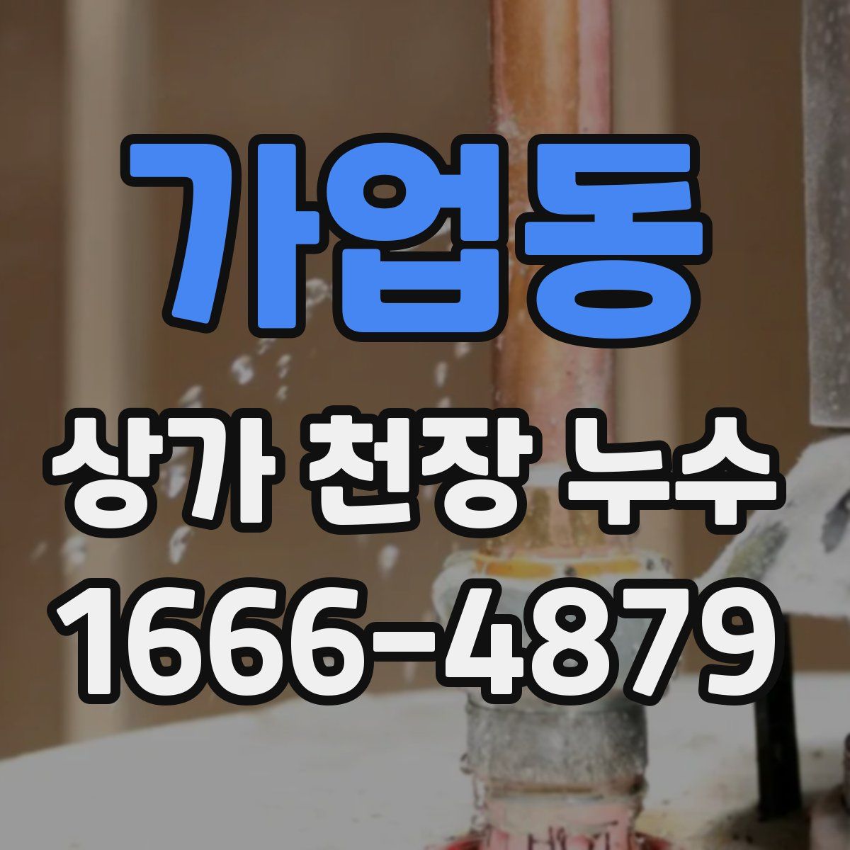 가업동 상가 천장 누수