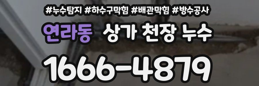 연라동 상가 천장 누수