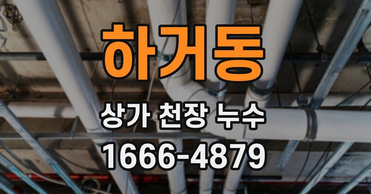 하거동 상가 천장 누수