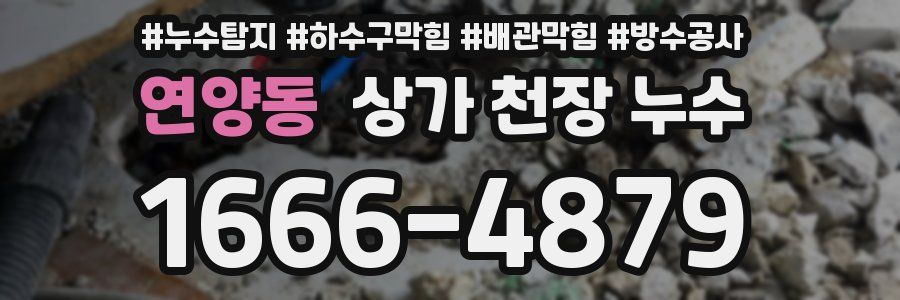 연양동 상가 천장 누수