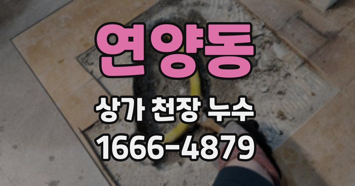 연양동 상가 천장 누수