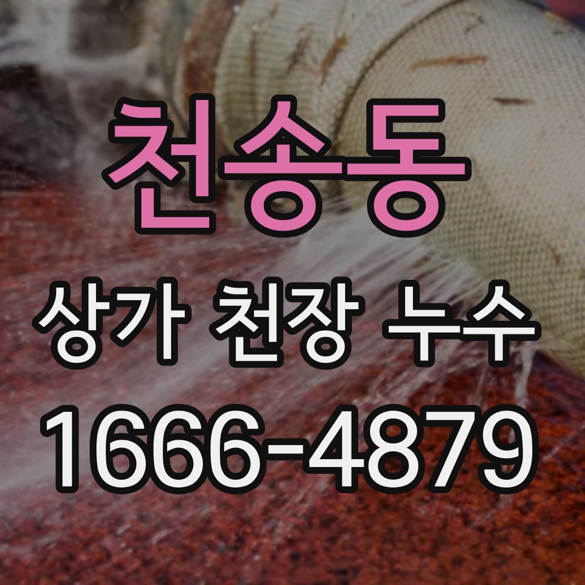 천송동 상가 천장 누수