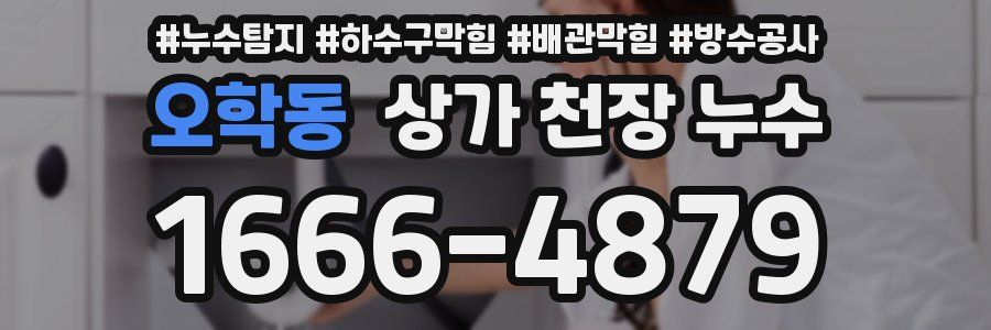 오학동 상가 천장 누수