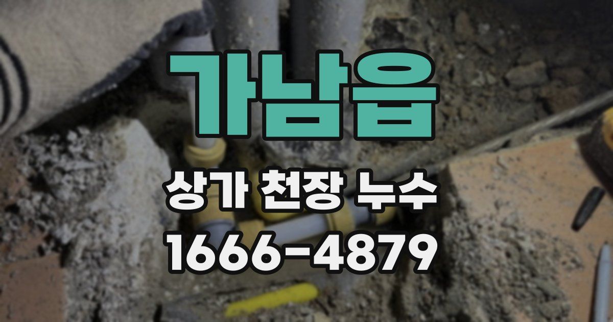가남읍 상가 천장 누수
