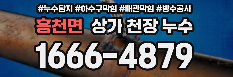 흥천면 상가 천장 누수