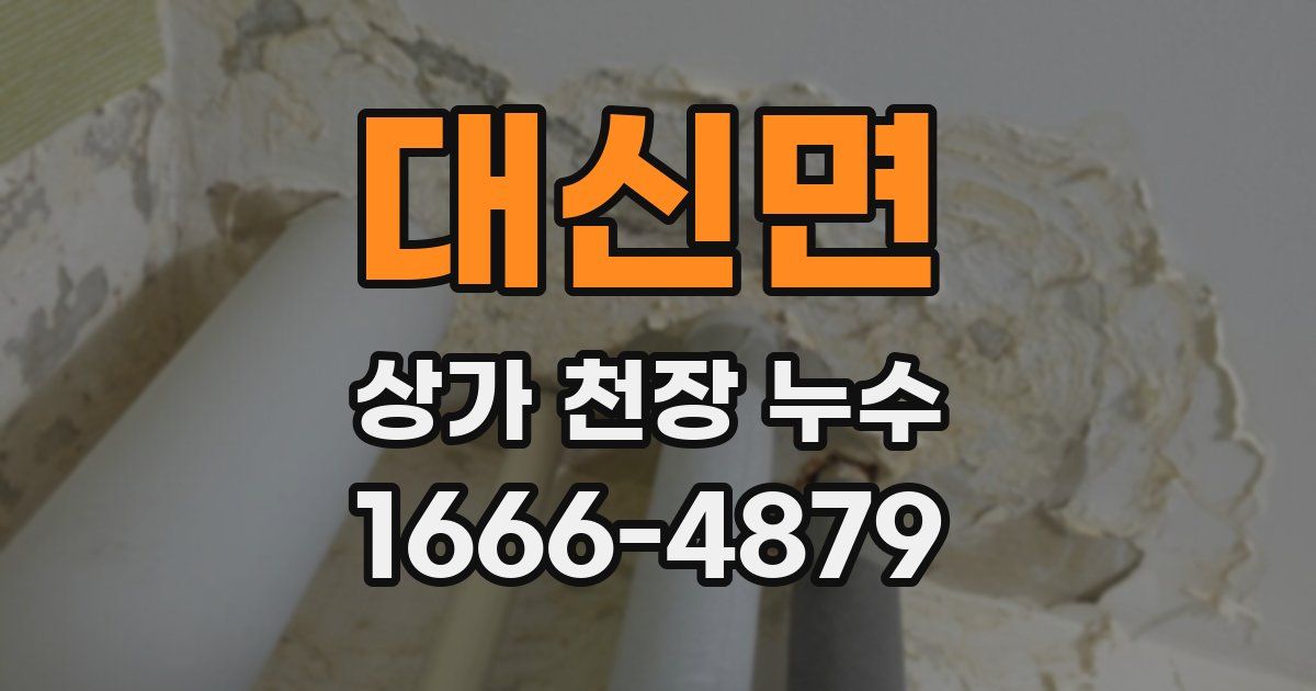 대신면 상가 천장 누수