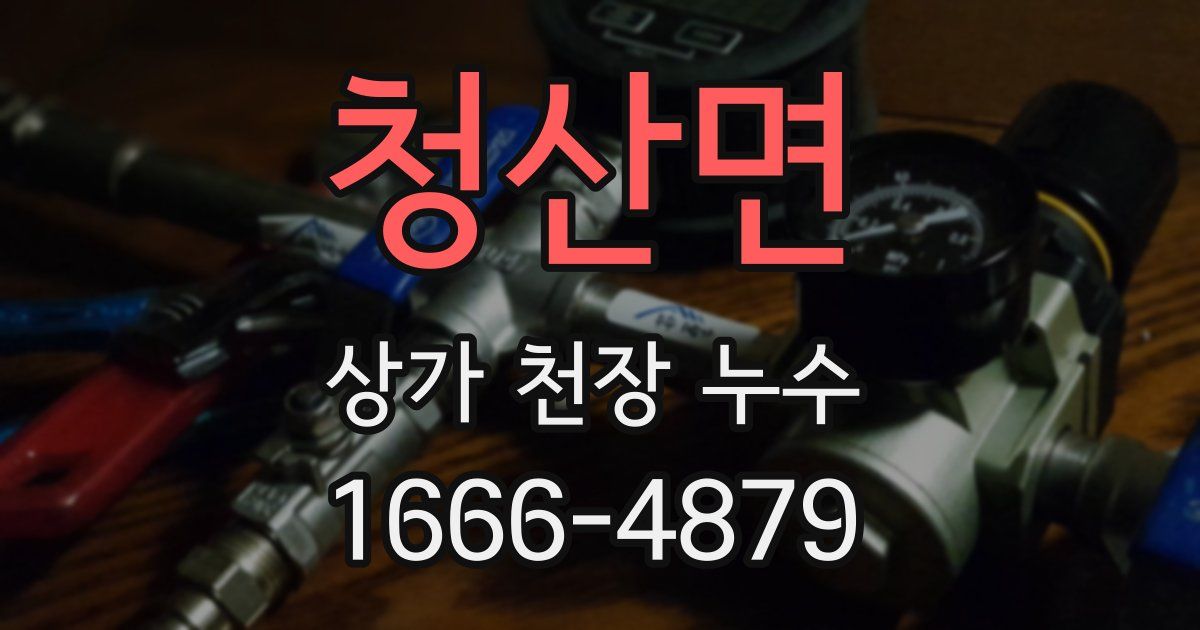 청산면 상가 천장 누수