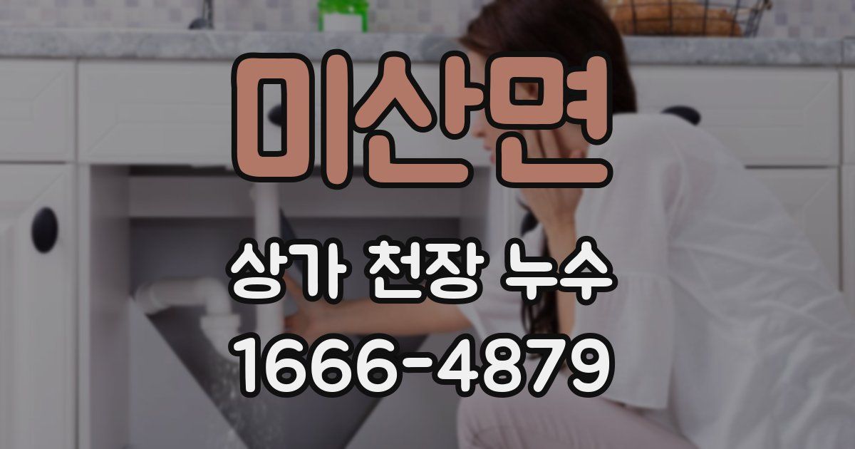 미산면 상가 천장 누수