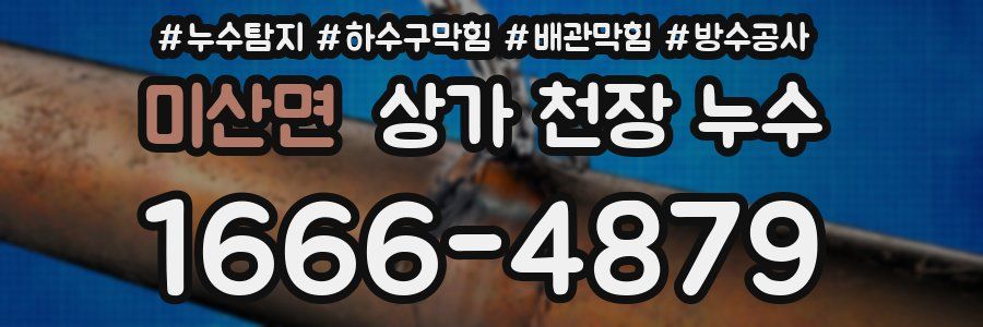 미산면 상가 천장 누수