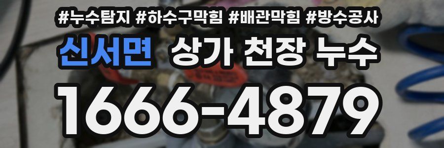 신서면 상가 천장 누수