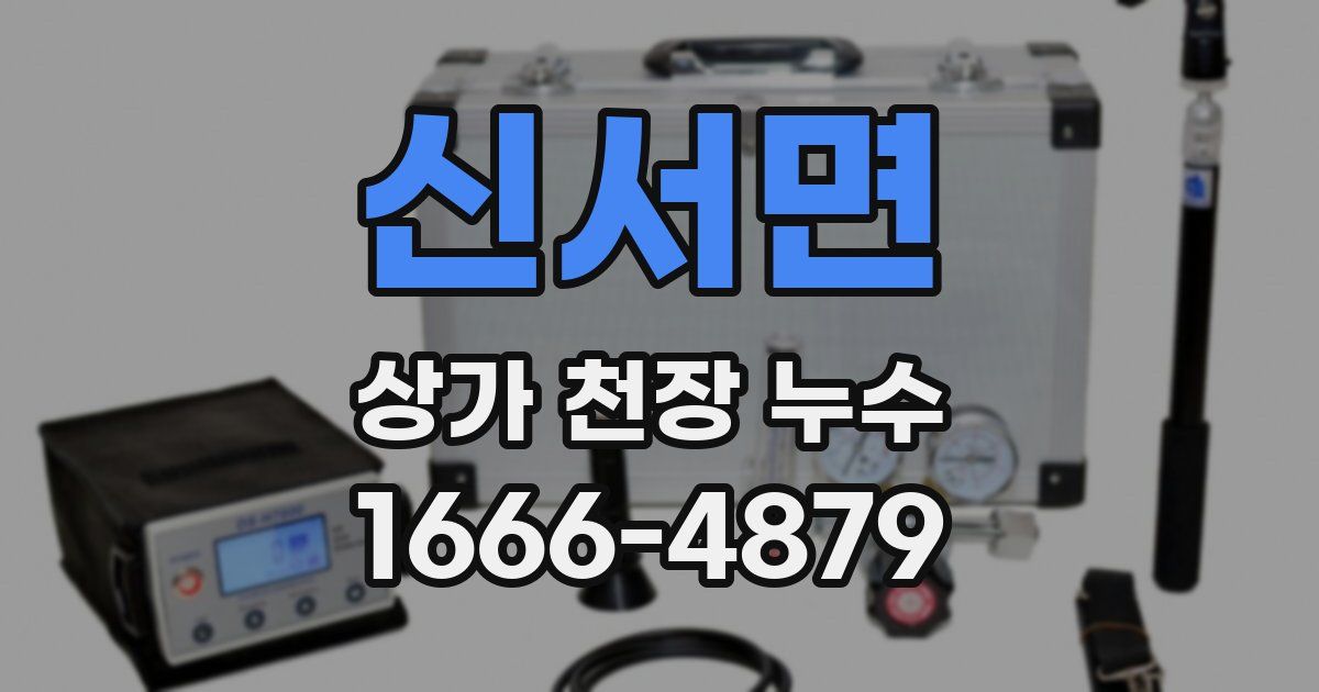 신서면 상가 천장 누수