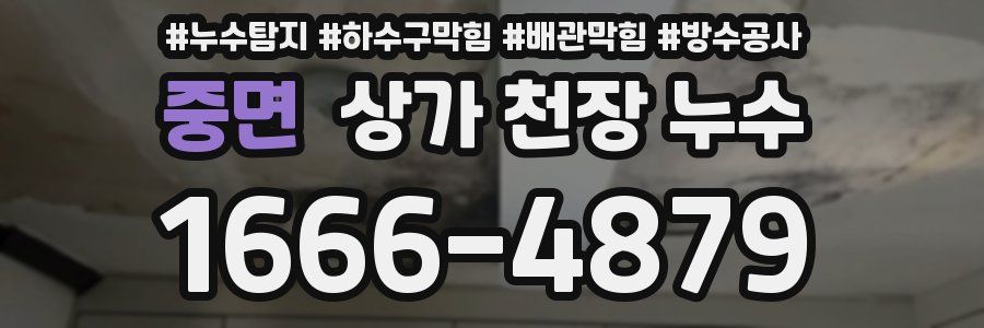 중면 상가 천장 누수
