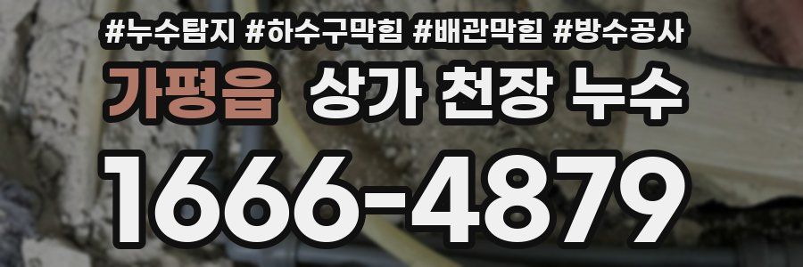 가평읍 상가 천장 누수