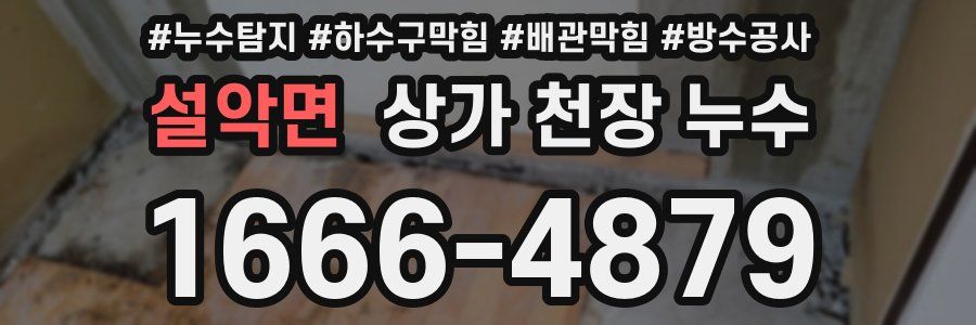 설악면 상가 천장 누수