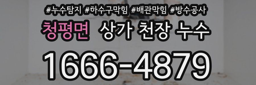 청평면 상가 천장 누수