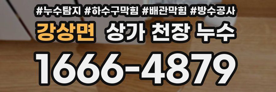 강상면 상가 천장 누수