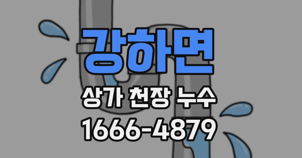 강하면 상가 천장 누수