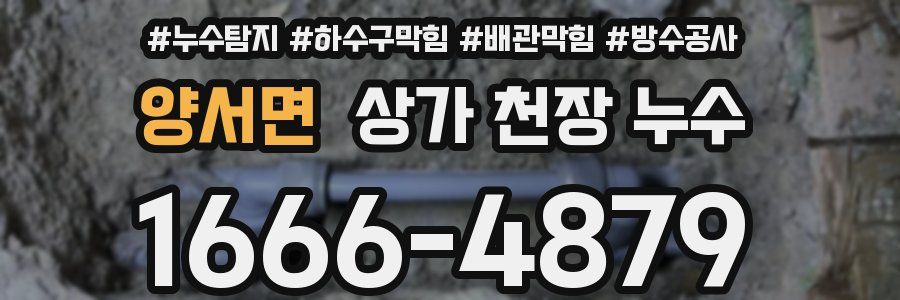 양서면 상가 천장 누수