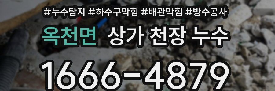 옥천면 상가 천장 누수