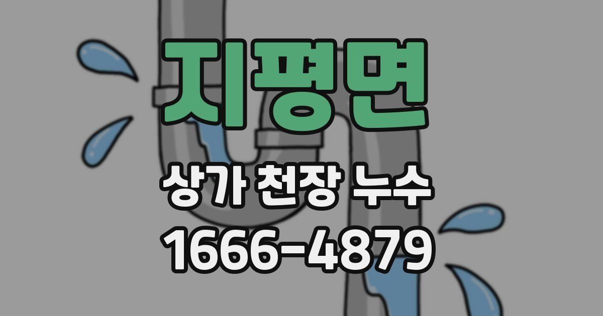 지평면 상가 천장 누수