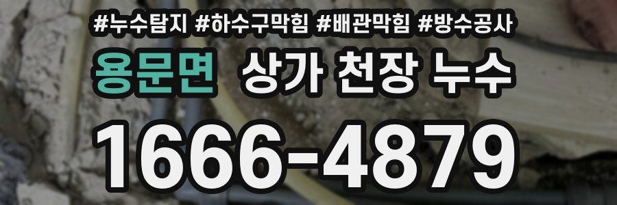 용문면 상가 천장 누수