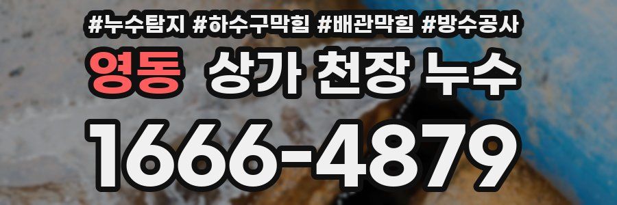 영동 상가 천장 누수