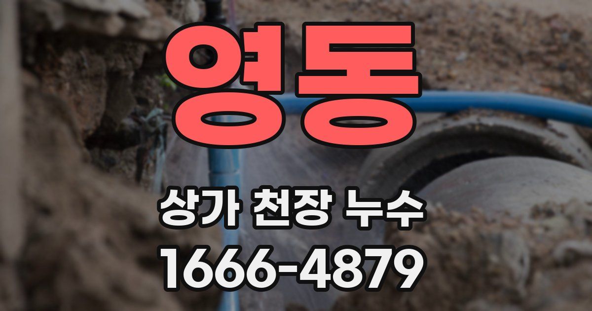 영동 상가 천장 누수