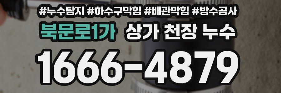 북문로1가 상가 천장 누수
