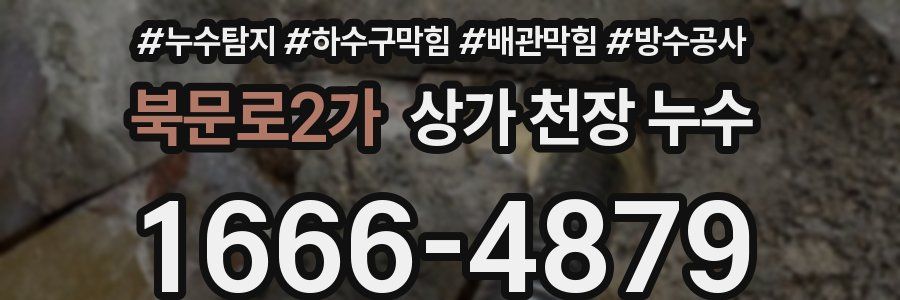 북문로2가 상가 천장 누수