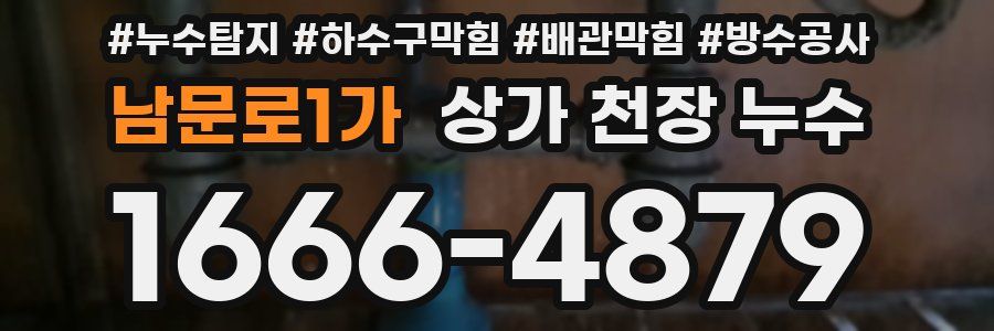 남문로1가 상가 천장 누수