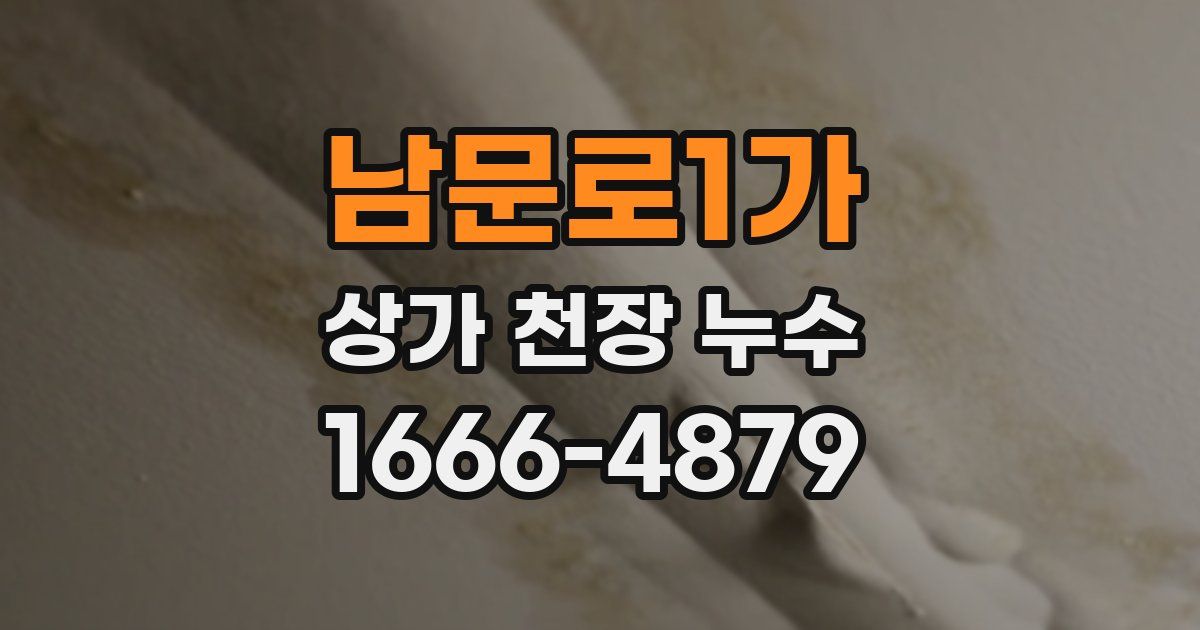 남문로1가 상가 천장 누수