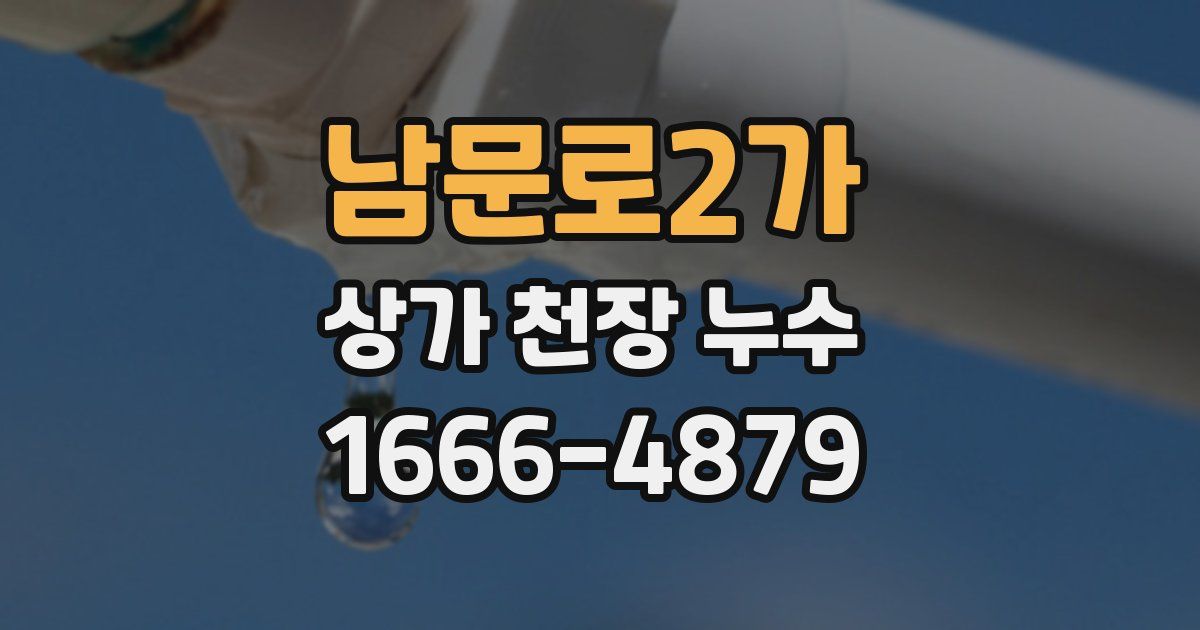 남문로2가 상가 천장 누수
