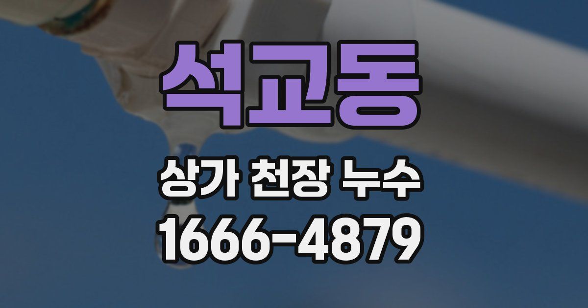 석교동 상가 천장 누수